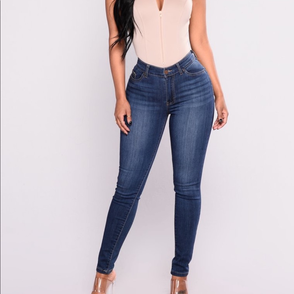 High Waisted Fashion Nova Stretch Skinny Jeans